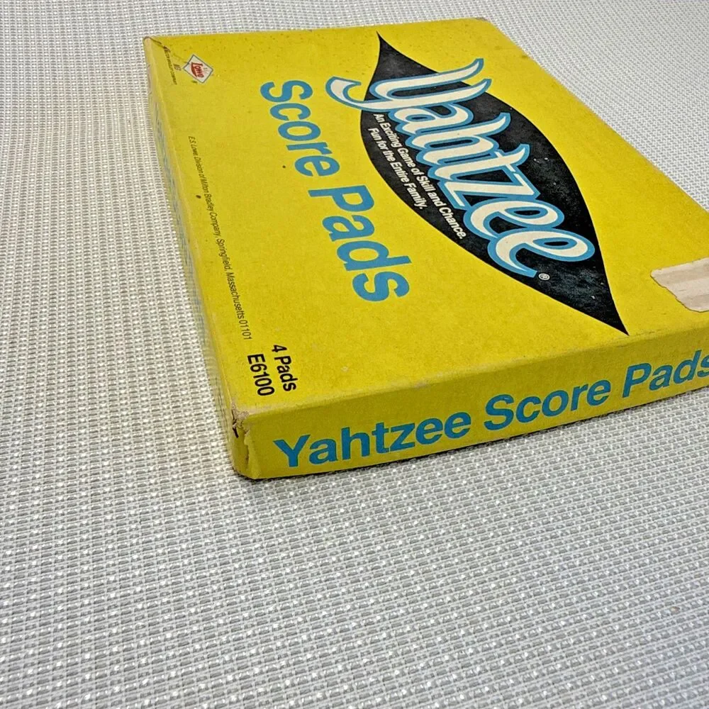 Vintage Yahtzee Score Pads in Original Box